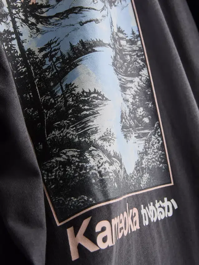 Kameoka grafisk T-skjorte