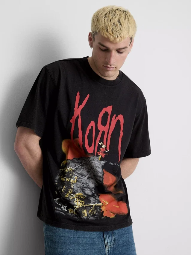 Korn-T-skjorte med grafisk trykk