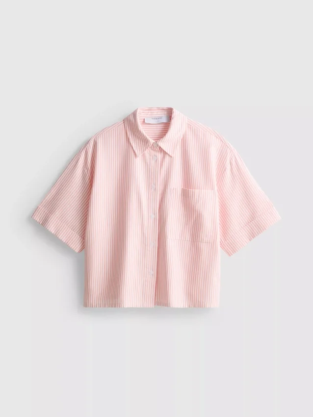 Kort, boksformet oxfordshorts med korte ermer