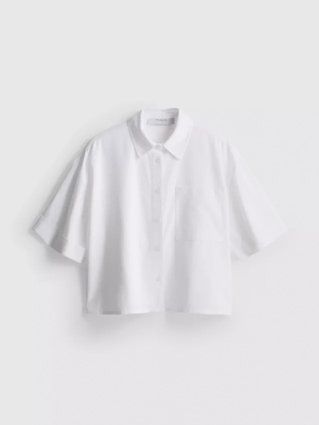 Kort, boksformet oxfordshorts med korte ermer