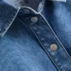 Kort, boksformet skjorte i bomullsdenim