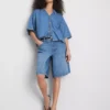 Kortærmet denimshort