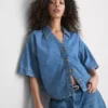 Kortærmet denimshort