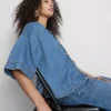 Kortærmet denimshort