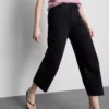 Korte jeans i denim med vide ben