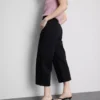 Korte jeans i denim med vide ben