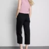 Korte jeans i denim med vide ben