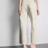 Korte jeans i denim med vide ben