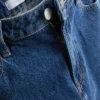 Korte jeans i denim med vide ben