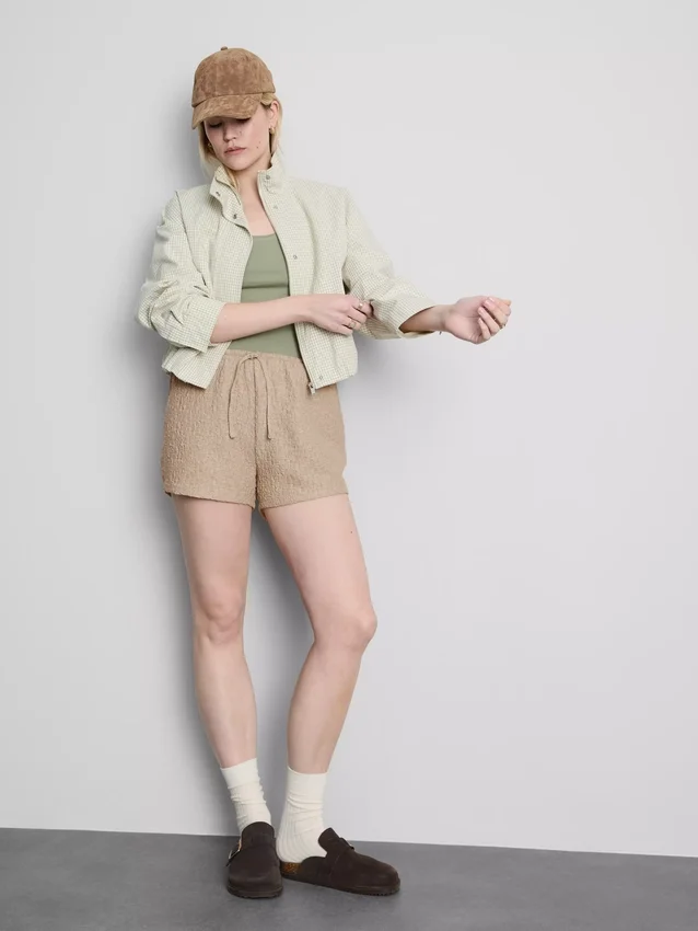 Krøllete shorts med snøring