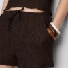 Krøllete shorts med snøring