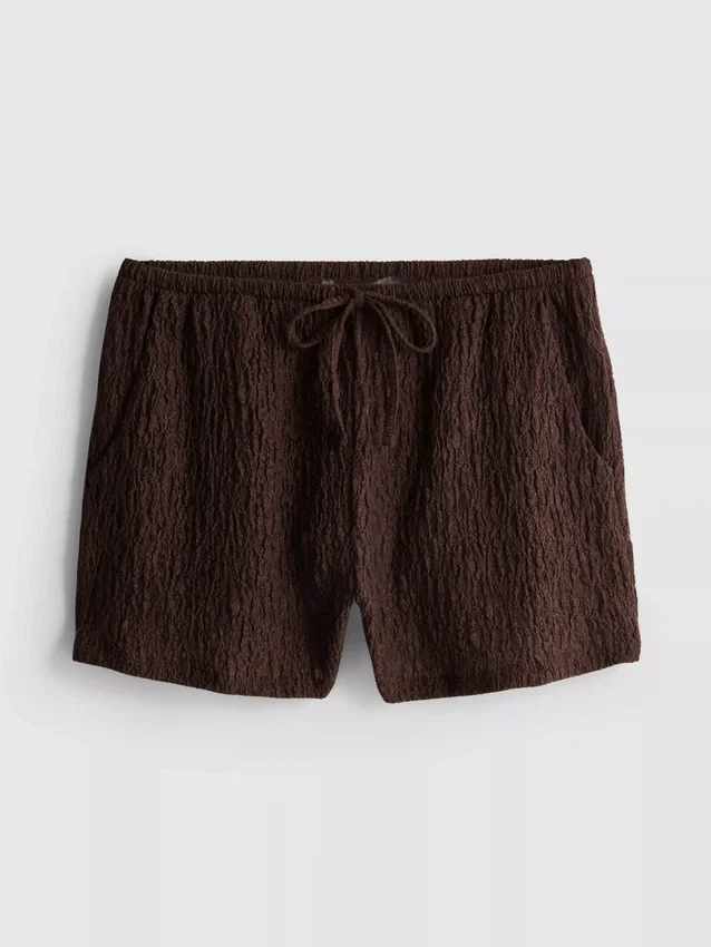 Krøllete shorts med snøring