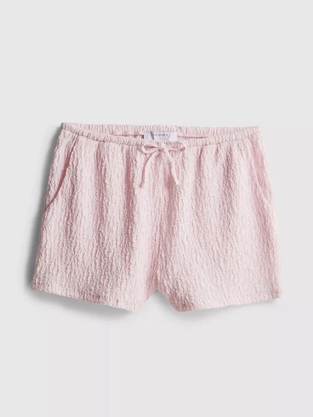 Krøllete shorts med snøring