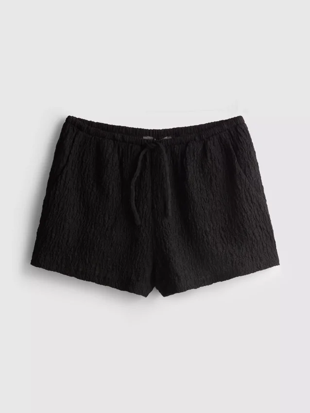 Krøllete shorts med snøring