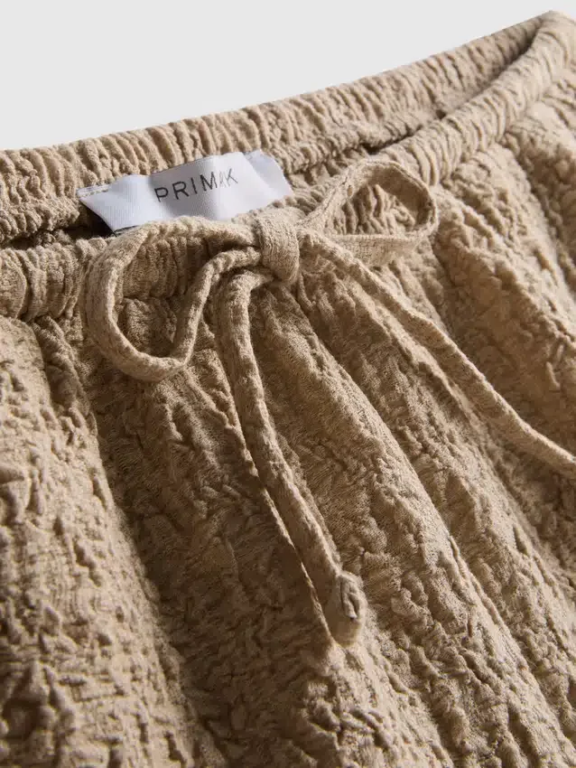 Krøllete shorts med snøring