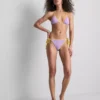 Krummet kontrast-triangel-bikinitopp