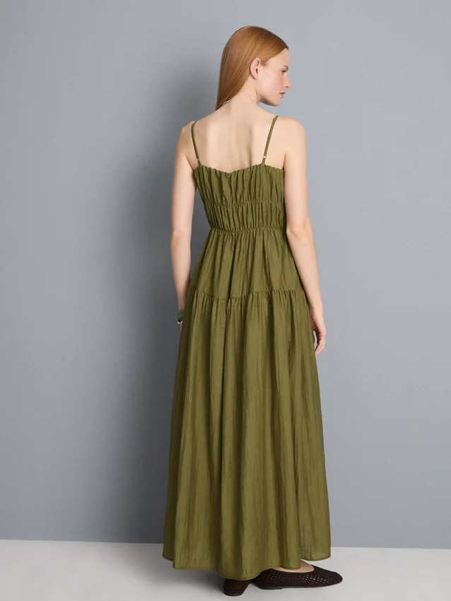 Lagdelt smock-maxidress