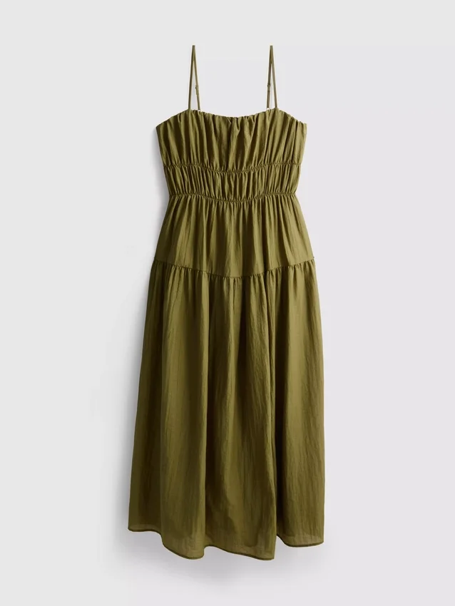 Lagdelt smock-maxidress