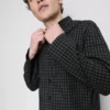 Lang pysjamaser i rutete poplin