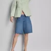 Lange bermudashorts i bomullsdenim