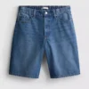Lange bermudashorts i bomullsdenim