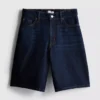 Lange bermudashorts i bomullsdenim