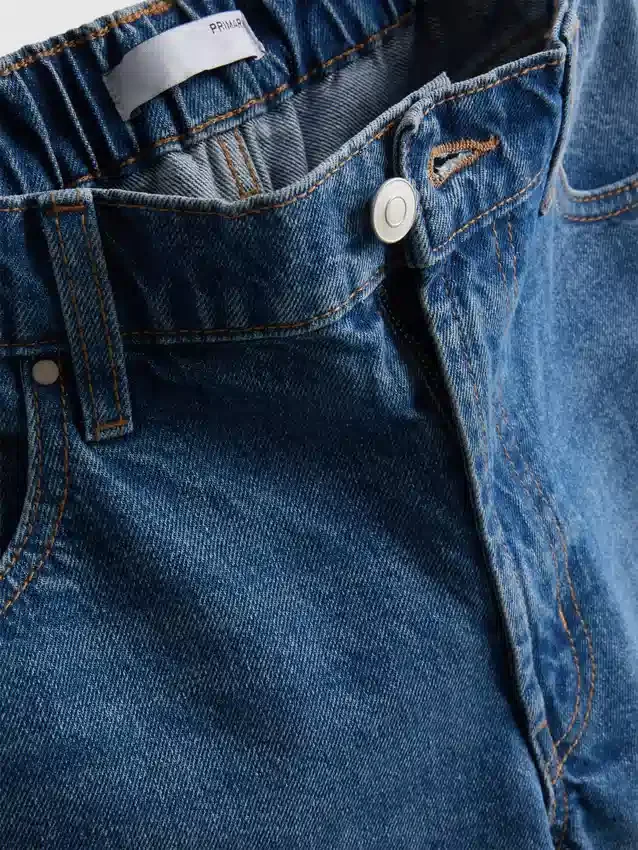Lange bermudashorts i bomullsdenim