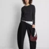 Langermet cardigan med rund hals