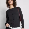 Langermet cardigan med rund hals