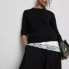 Langermet cardigan med rund hals