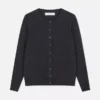 Langermet cardigan med rund hals