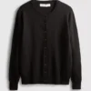 Langermet cardigan med rund hals