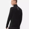 Langermet treningstrøye med kvart glidelås