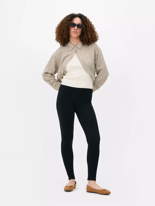 Leggings i bomullsblanding