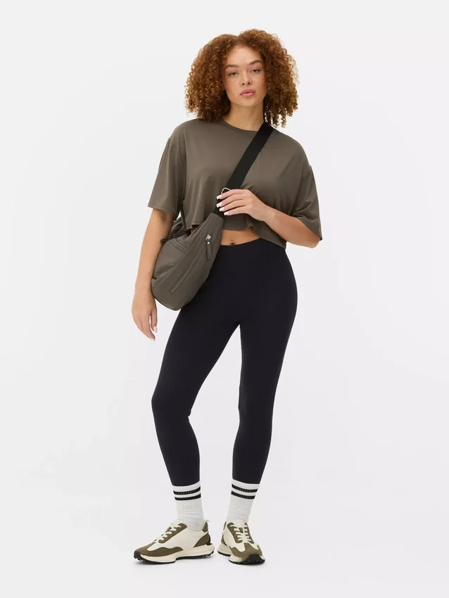 Leggings i jersey med høy midje