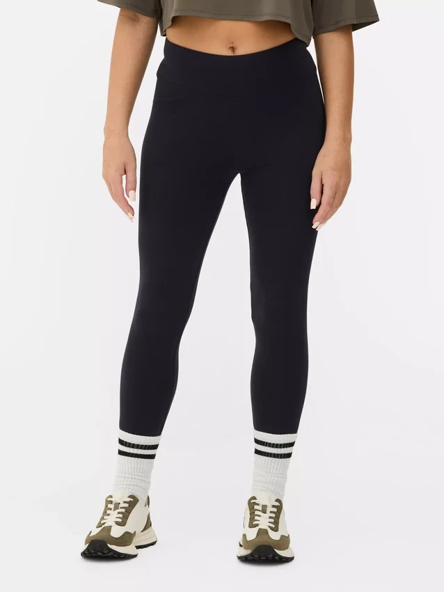Leggings i jersey med høy midje