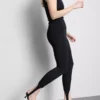 Leggings i krepp med stropper