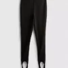 Leggings i krepp med stropper