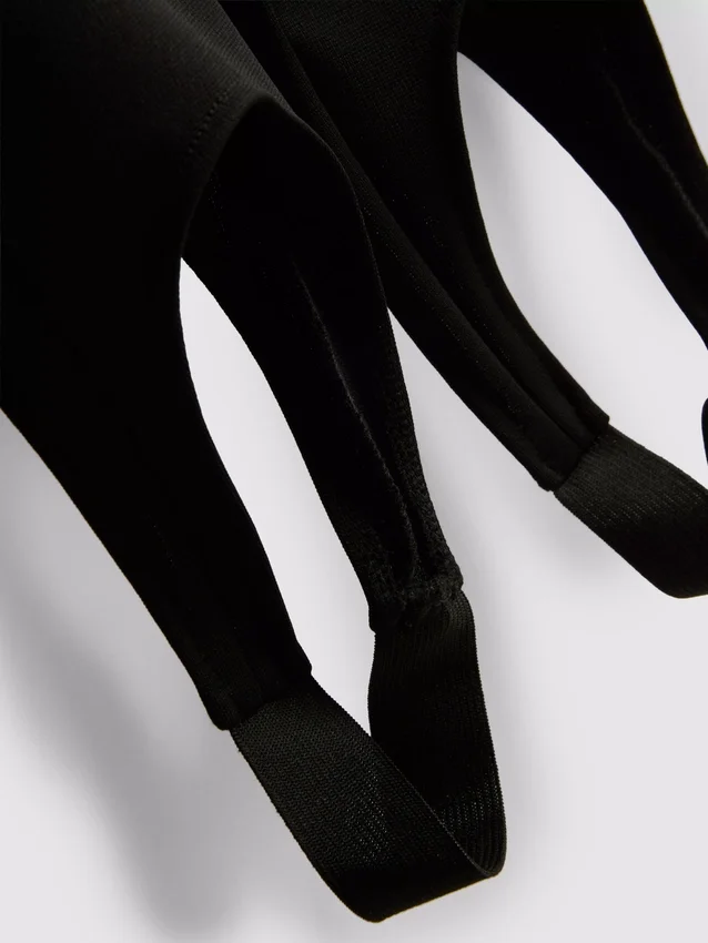 Leggings i krepp med stropper