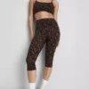 Leopardmønstrede capri-leggings