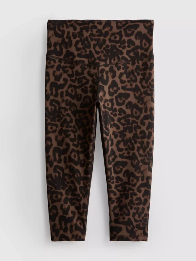 Leopardmønstrede capri-leggings
