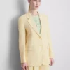 Lila blazer med én rad knapper
