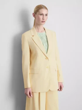 Lila blazer med én rad knapper