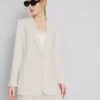 Lila blazer med én rad knapper