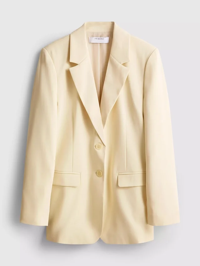 Lila blazer med én rad knapper