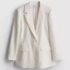 Lila blazer med én rad knapper