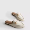 Loafers i imitert skinn med snaffle-bit-spenner