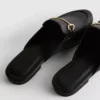 Loafers i imitert skinn med snaffle-bit-spenner