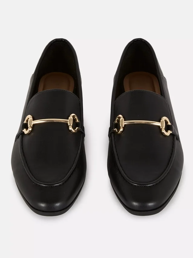 Loafers i kunstlær med snaffle-detaljer