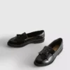 Loafers med bred passform i lakkskinn